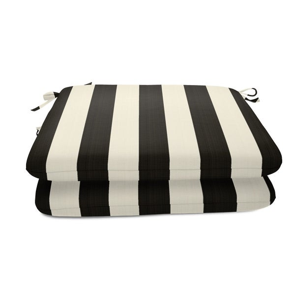 20 inch square Sunbrella stripe seat pad (2 pack) - 20