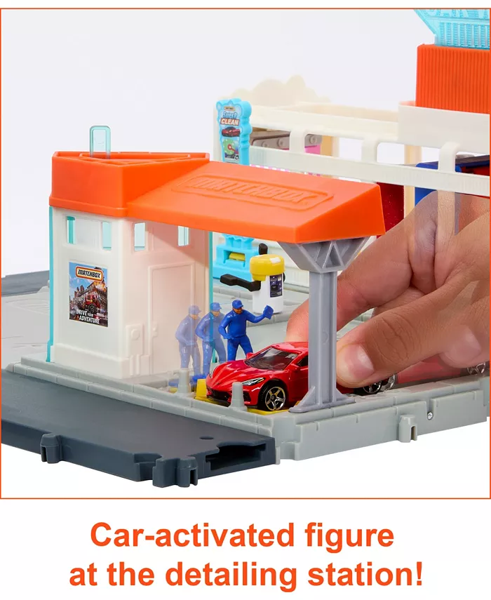 Matchbox Cars Playsets  Super Clean Carwash with 1 Matchbox Car