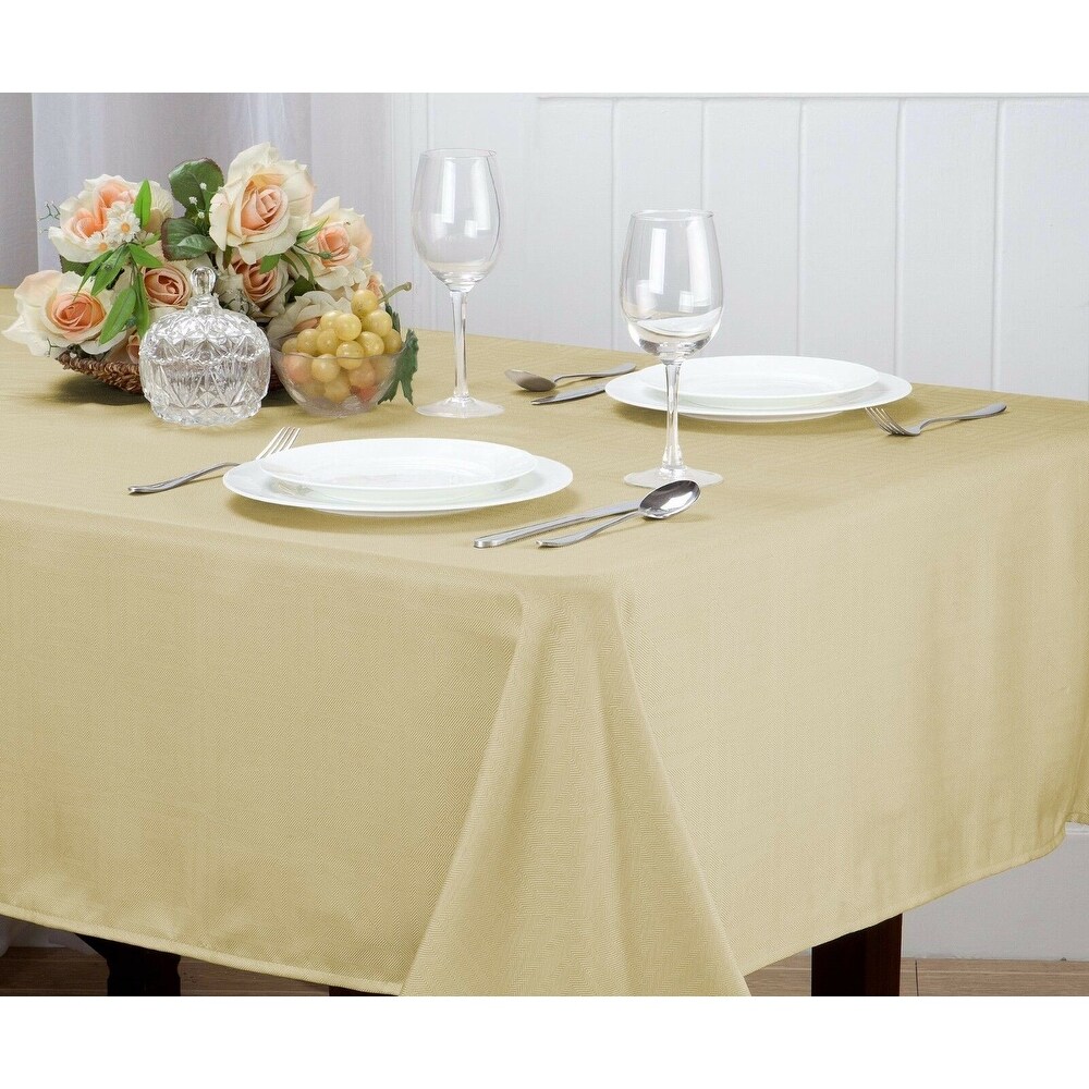 Holiday Matilda Jacquard Table Cloth   Elegant White Tablecloth for Any Occasion