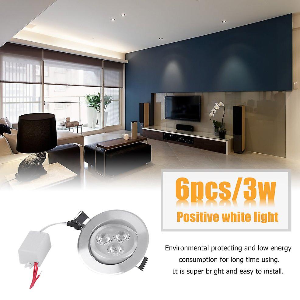 Led 3w 6pcs/set Decoration Ceiling Lamp Light Pure White/warm White Downlight