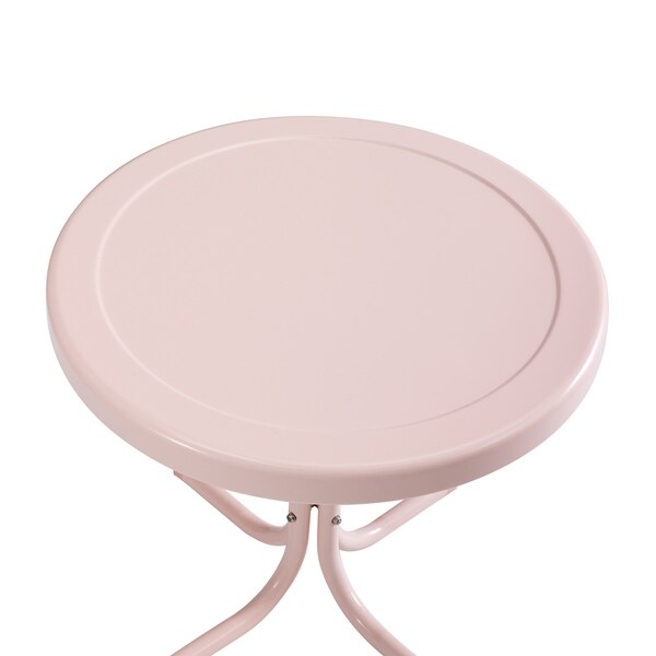 Crosley Retro Metal Side Table In Pink