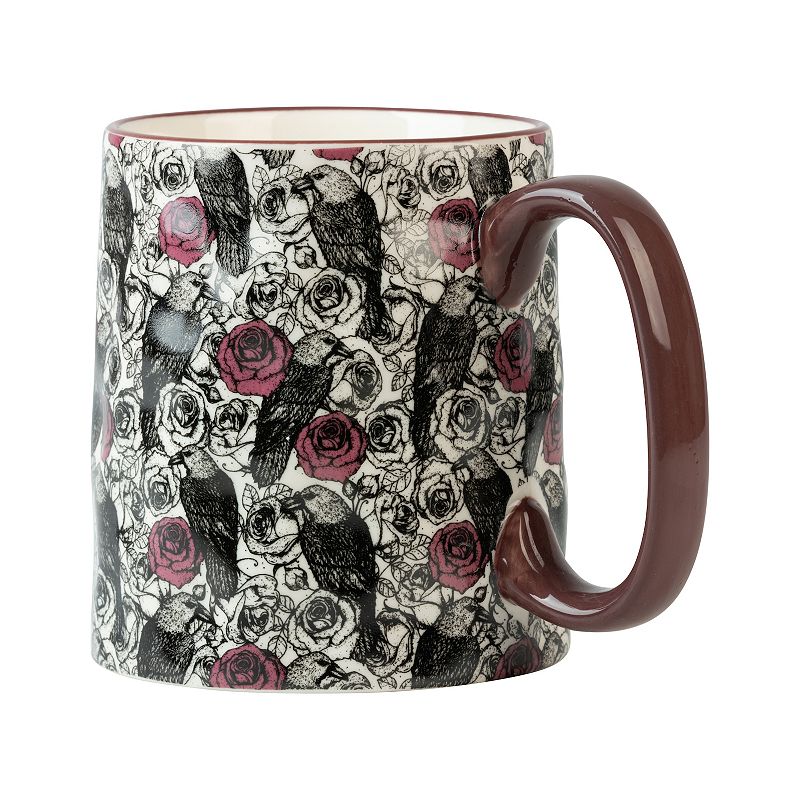 10 Strawberry Street 4-pc. Raven Print Mug Set