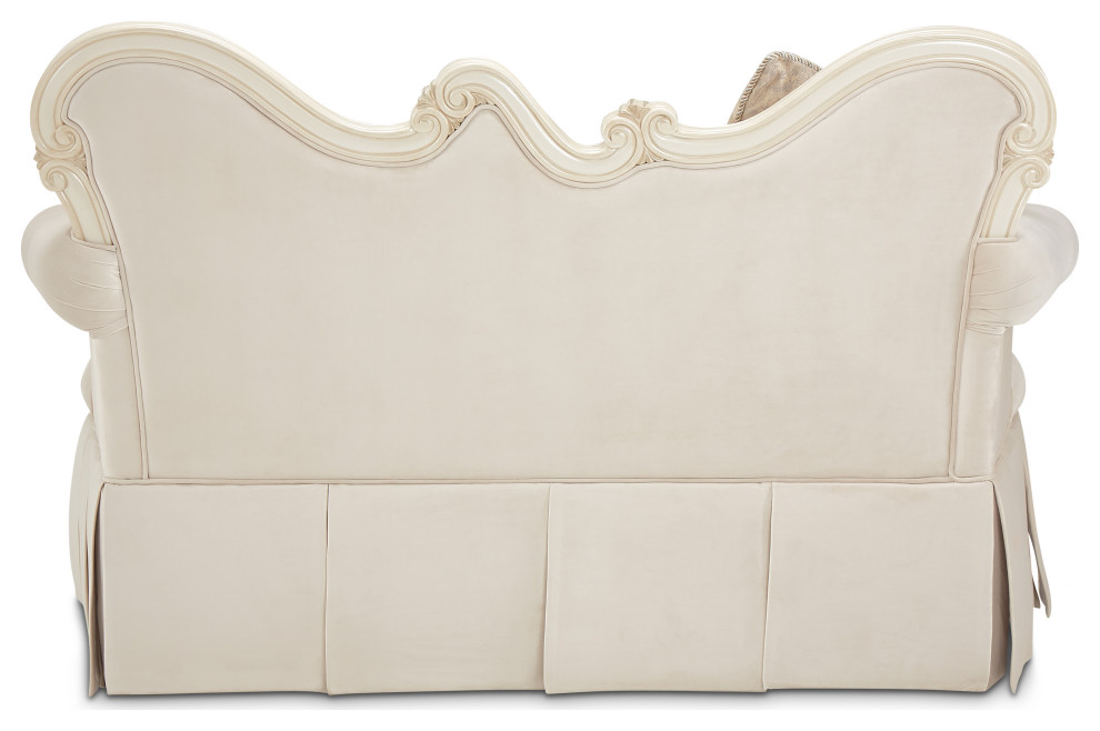 Lavelle Classic Pearl Settee  Ivory   Traditional   Loveseats   by HedgeApple  Houzz