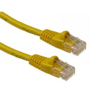 NTW 50 ft. Cat5e Snagless Unshielded (UTP) Network Patch Cable Yellow 345-U5E-050YL