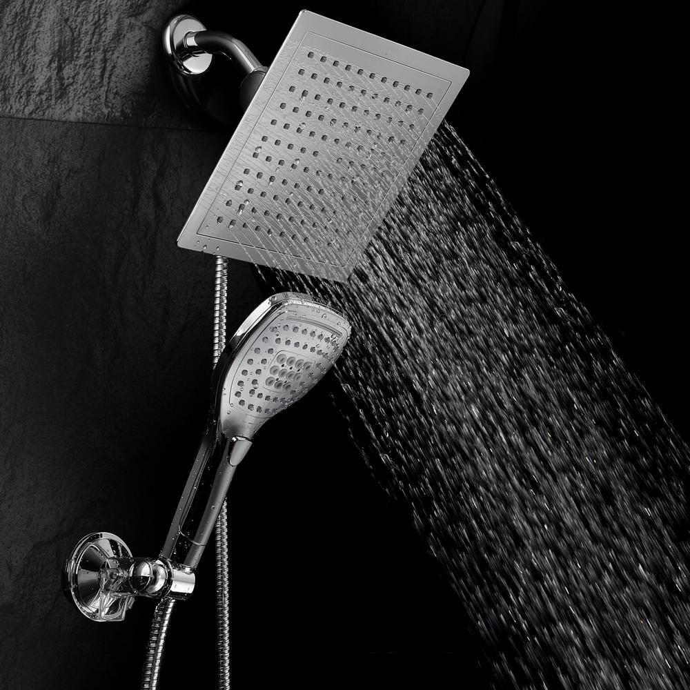 Dream Spa 5-spray 9 in. Dual Shower Head and Handheld Shower Head with Waterfall in Chrome 21684