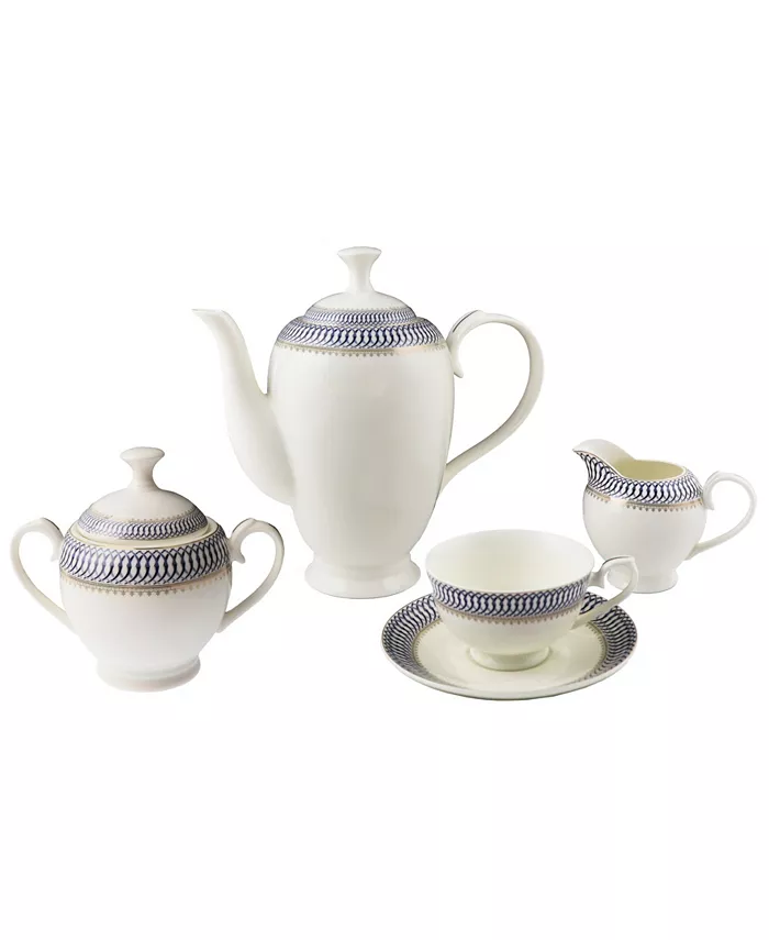 Lorren Home Trends Sapphire 57-PC Dinnerware Set Service for 8