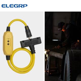 ELEGRP 3 ft. 15 Amp In-Line Self-Test Manual Reset Portable GFCI Plug with 3-Outlet Cord Yellow G20CM-3FT