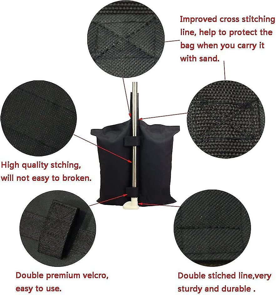 Industrial Grade Heavy Duty Weight Bag With Double Stitching For Pop Up Tent Canopy Black