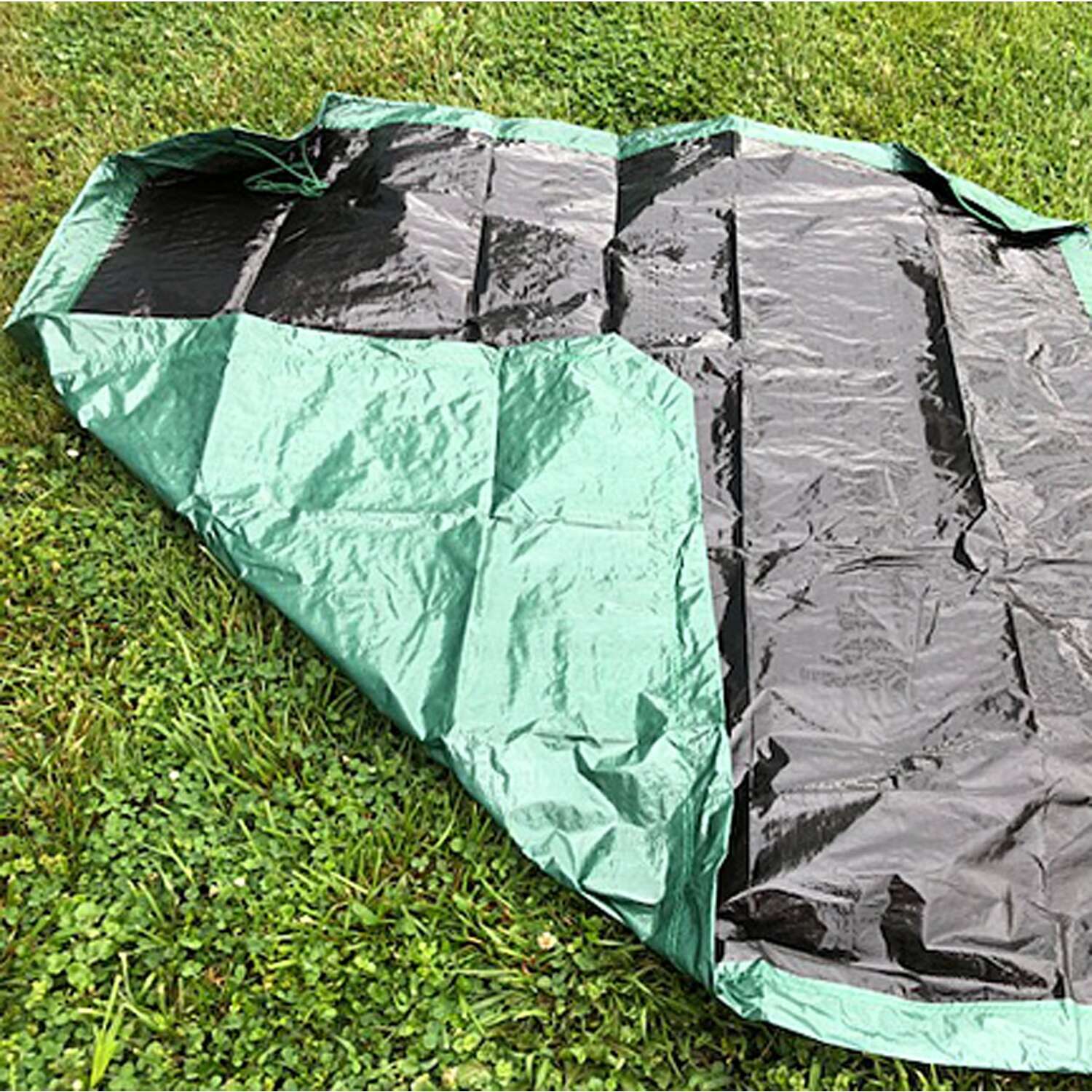 Gosport 5.33 ft. W X 5.33 ft. L Heavy Duty Polyethylene Drawstring Yard Tarp Green