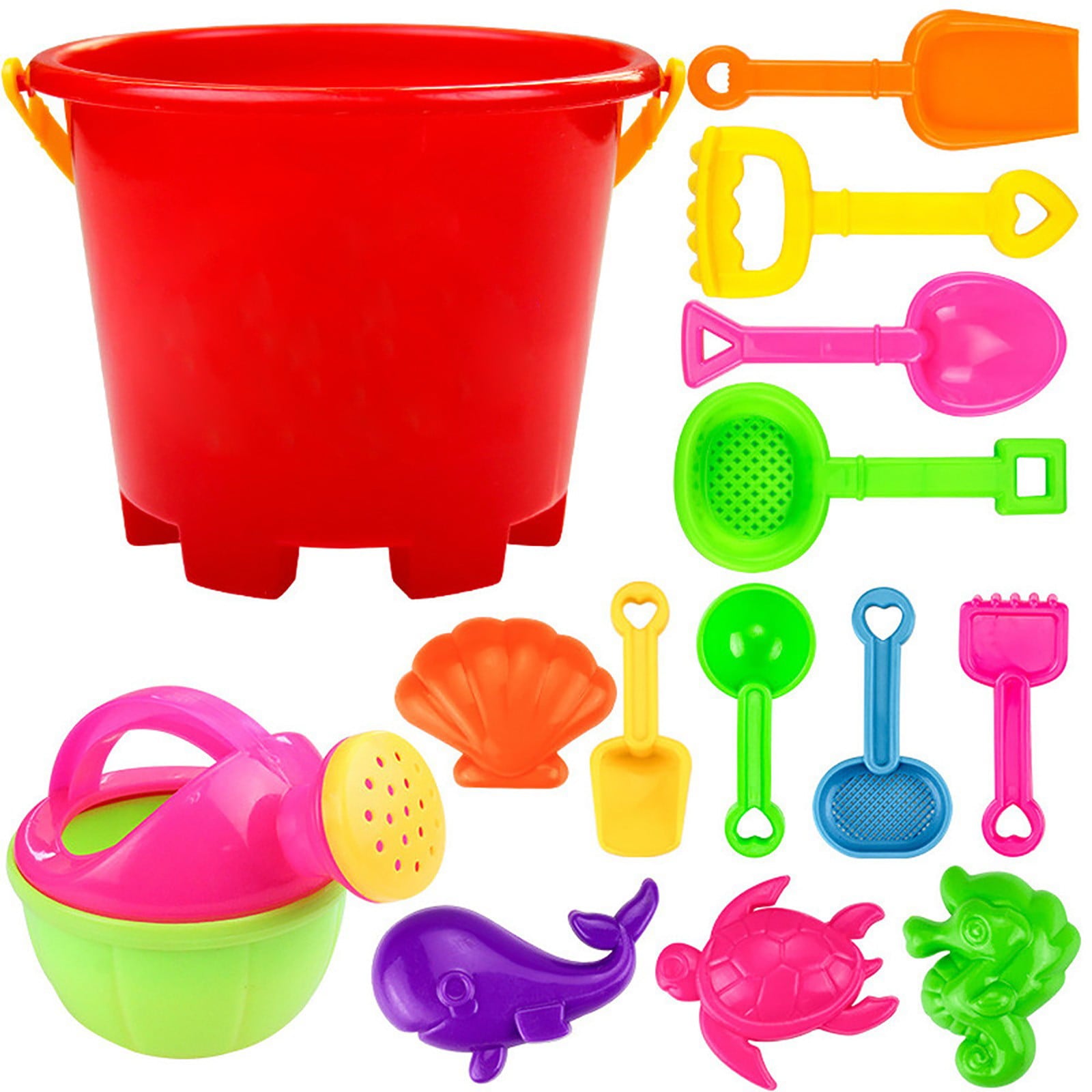 Toy 14pcs Beach Tools Set Sand Playing Toys Kids Fun Water Beach Seaside Tools Gifts