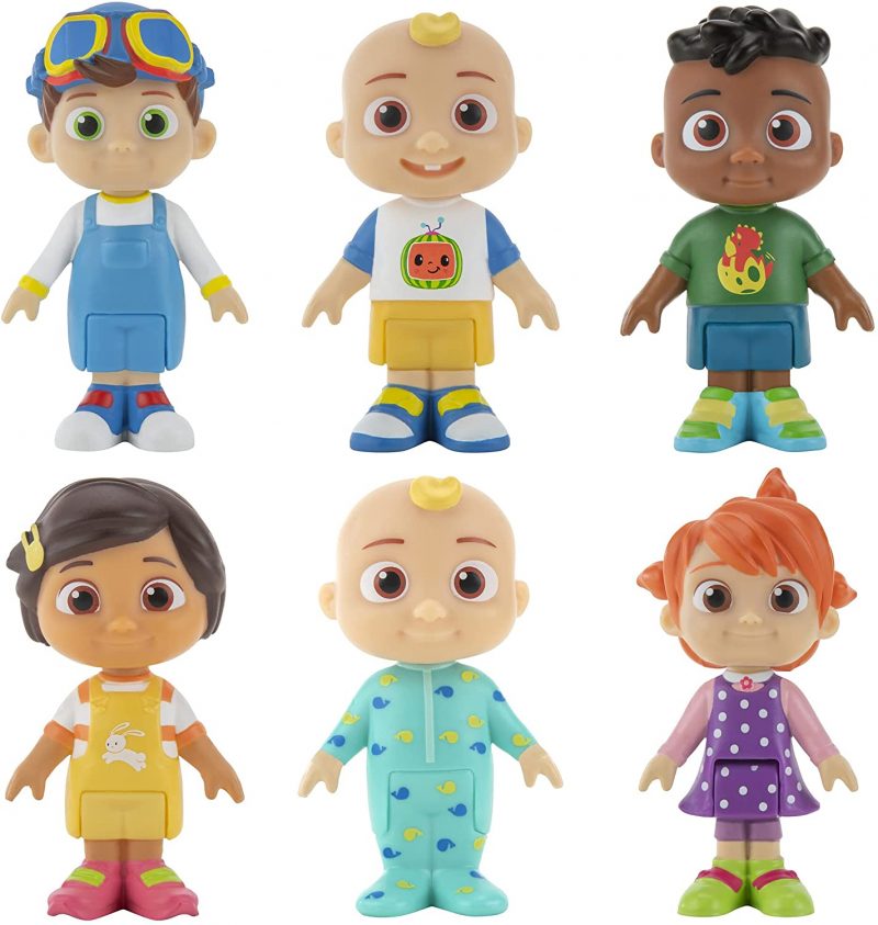 CoComelon Official Friends and Family， 6 Figure Pack - 3 Inch Character Toys