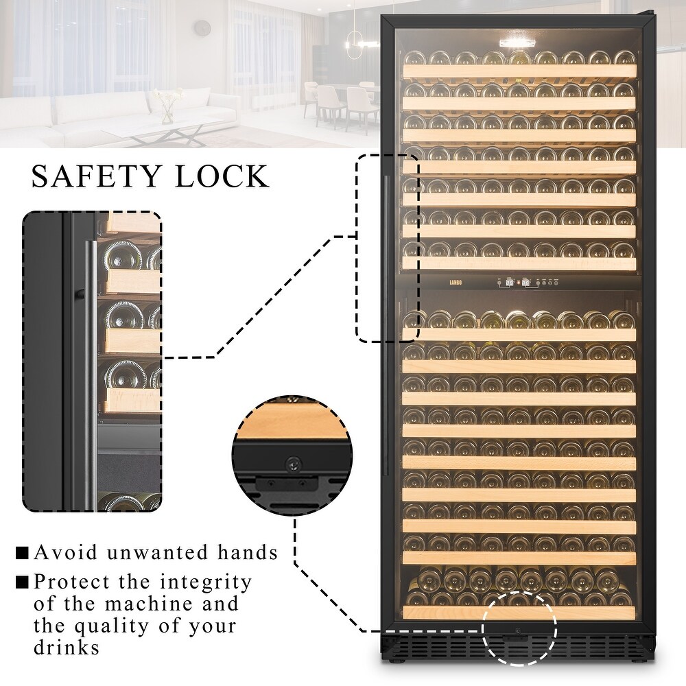 Lanbo Freestanding Dual Zone Wine Cooler Refrigerator  287 Bottles