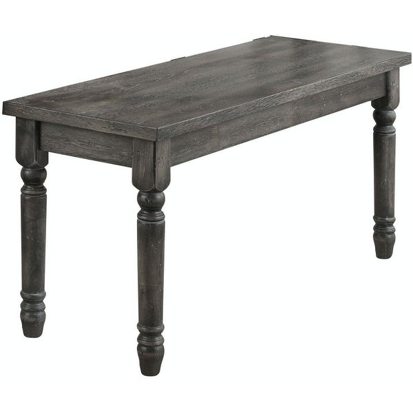 Global Pronex Wallace Bench in Weathered Gray for Living Room and Dining Room