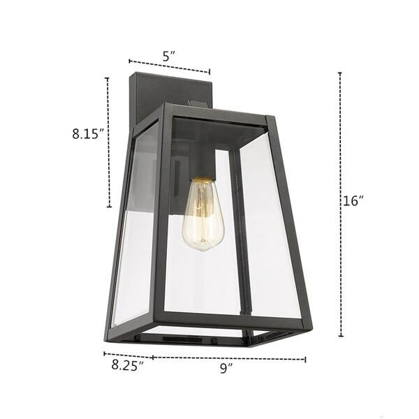 Chloe 1-light Textured Black Outdoor Wall Light Shopping - The Best Deals on Outdoor Wall Lanterns | 28993230