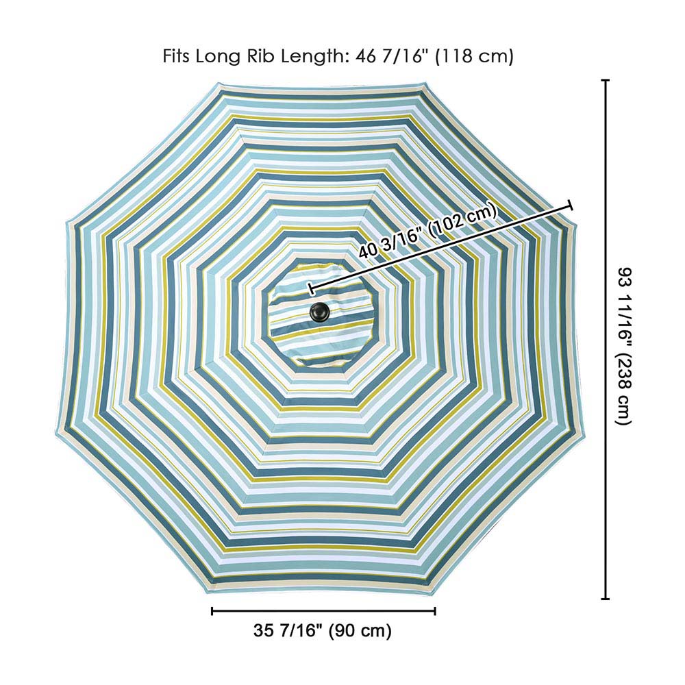 Yescom 8' Outdoor Market Umbrella Replacement Canopy Color Optional