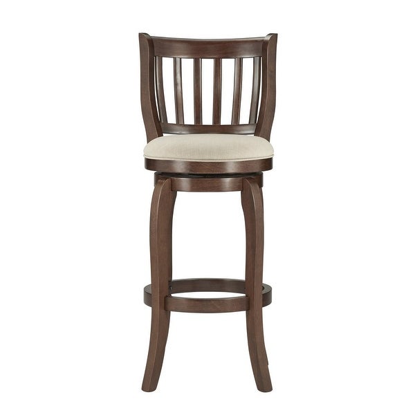 Ali Modern Linen 29-inch High Back Bar Stool Swivel by iNSPIRE Q Classic