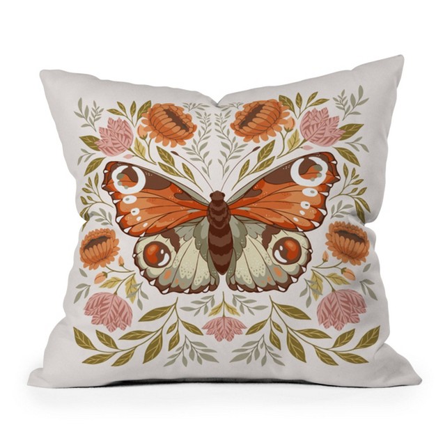 Avenie Morris Inspired Butterfly Outdoor Throw Pillow Deny Designs