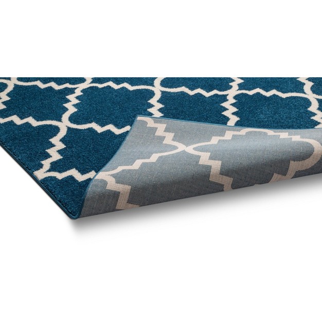 Harbor Trellis Quatrefoil Geometric Modern Casual Contemporary Traditional Moroccan Lattice Soft Area Rug