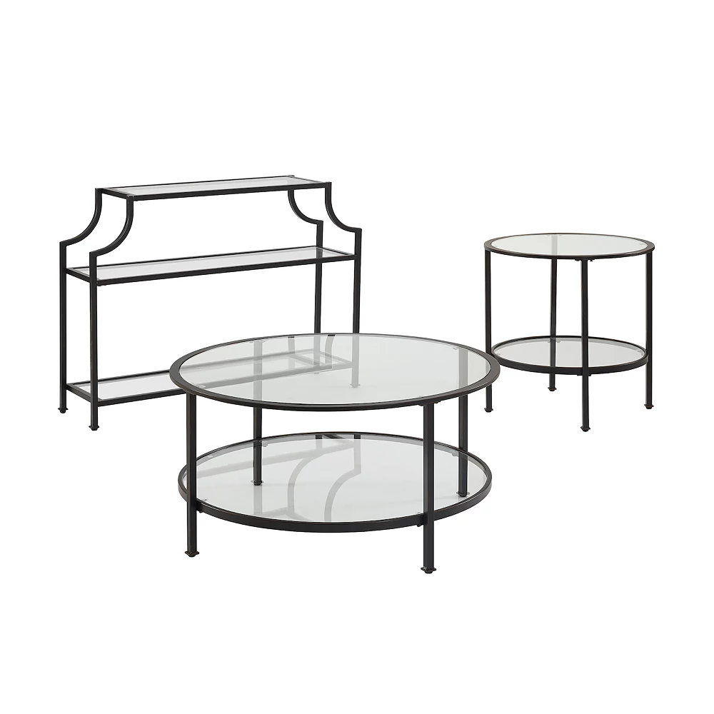 Crosley Aimee 3-Piece Coffee Table Set