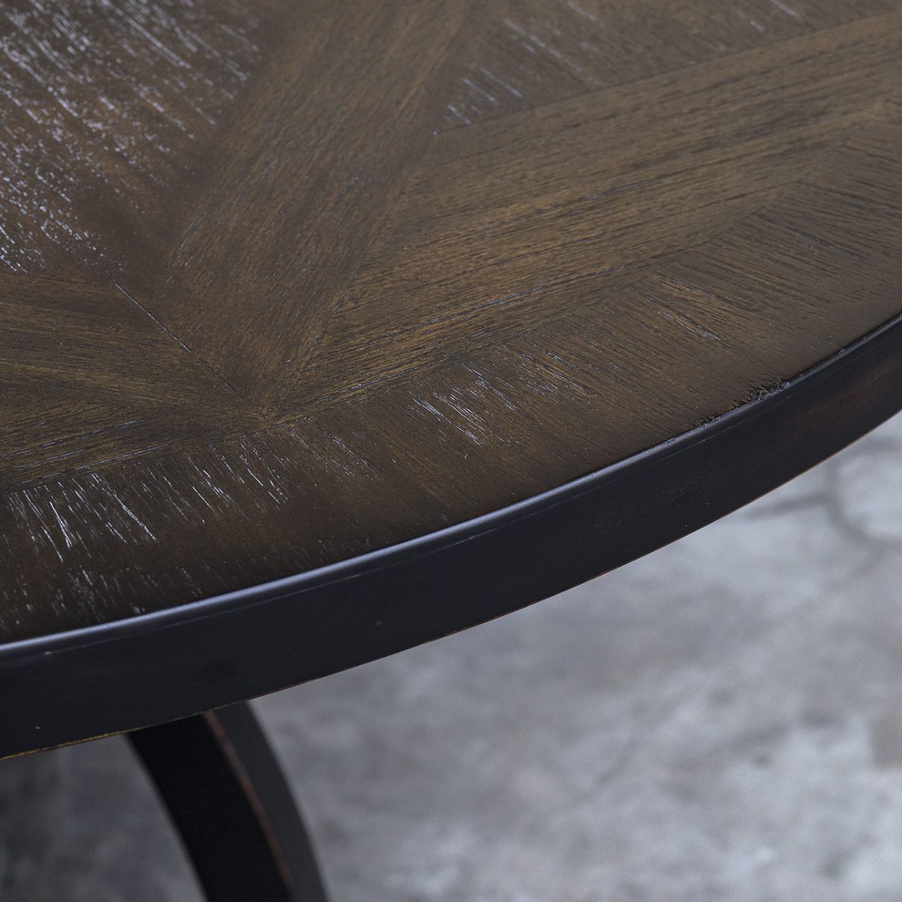 Uttermost Maiva Round Black Dining Table   Transitional   Side Tables And End Tables   by GwG Outlet  Houzz