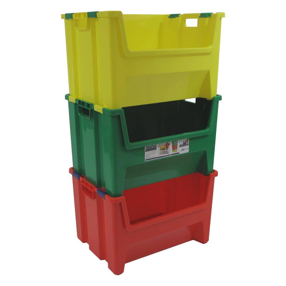 13 Gal. Pack N Stack Storage Bin (3-Pack) 7300KIDS