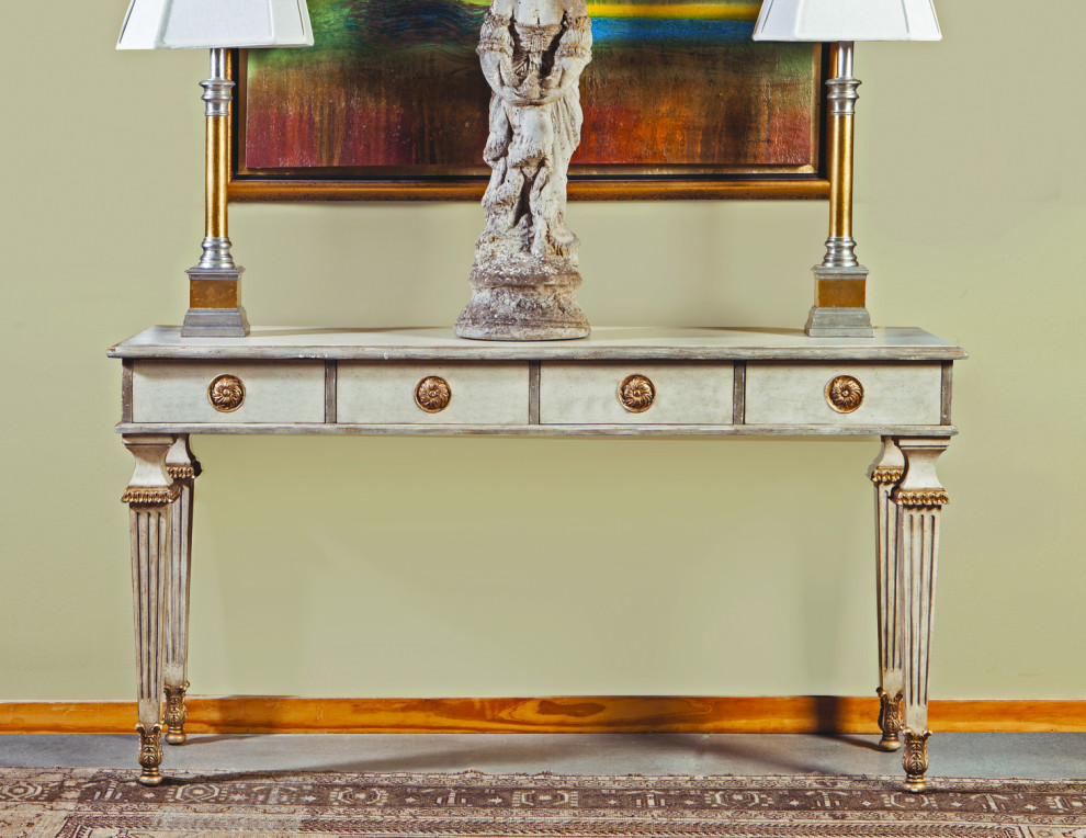 Linen French Console   Traditional   Console Tables   by Port Eliot  Houzz