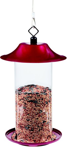 North States Crimson Dual Seed Bird Feeder， Red