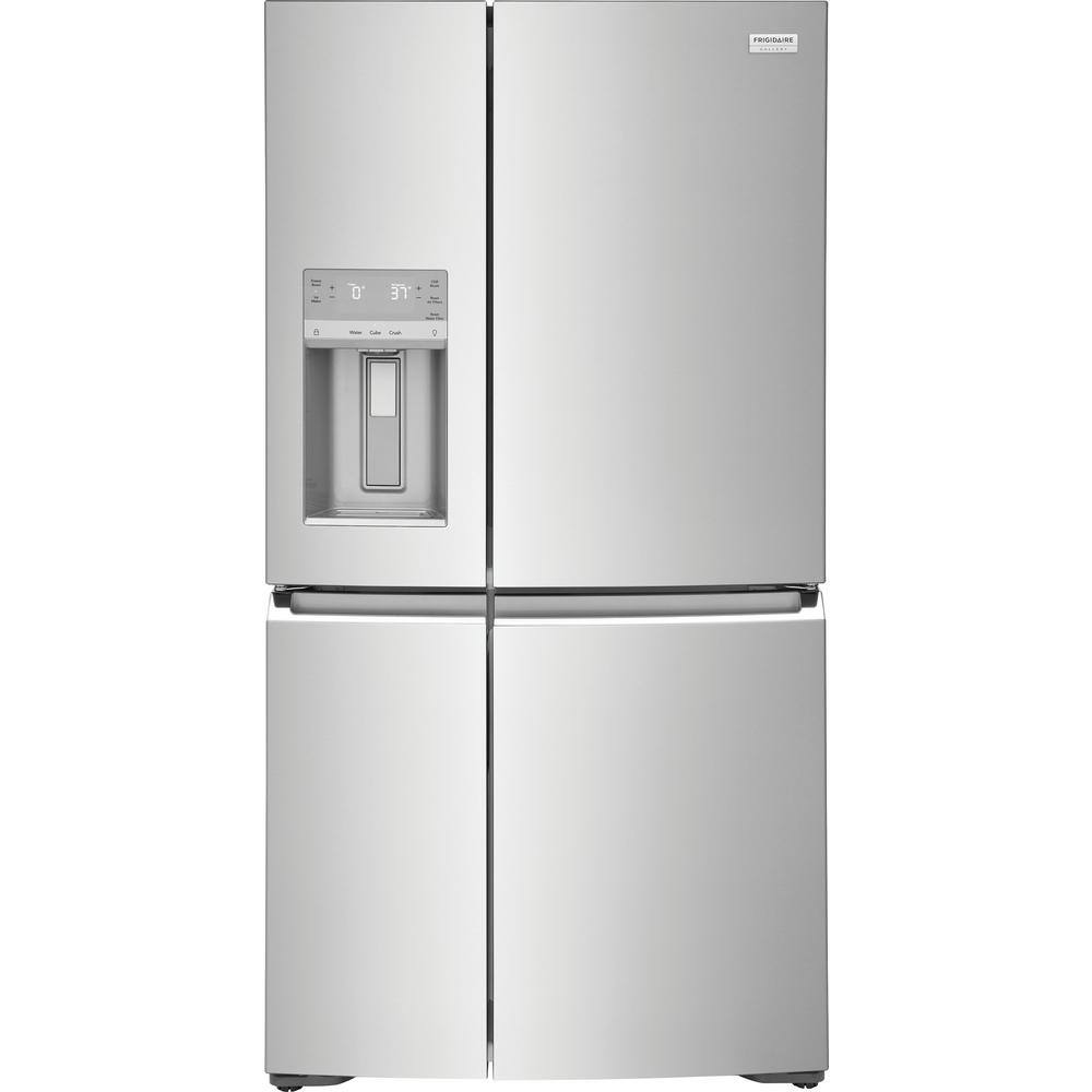 FRIGIDAIRE GALLERY 36 in. Wide 21.5 cu. ft. Counter-Depth 4-Door Refrigerator in Stainless Steel GRQC2255BF