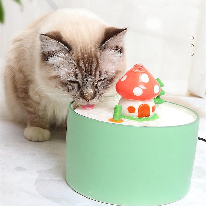 Ceramic 1l mushroom pet water fountain