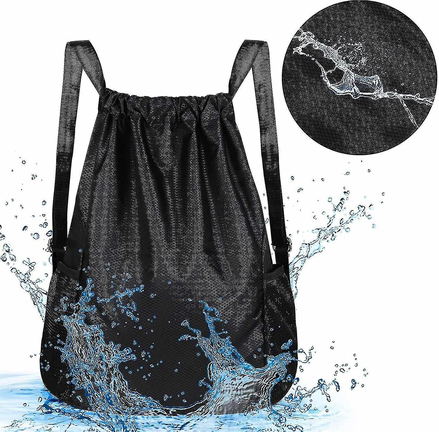 Lar String Sports Bag， Backpack For Men Women String Bag For Travel Cam Gym Swimming Beach Pool