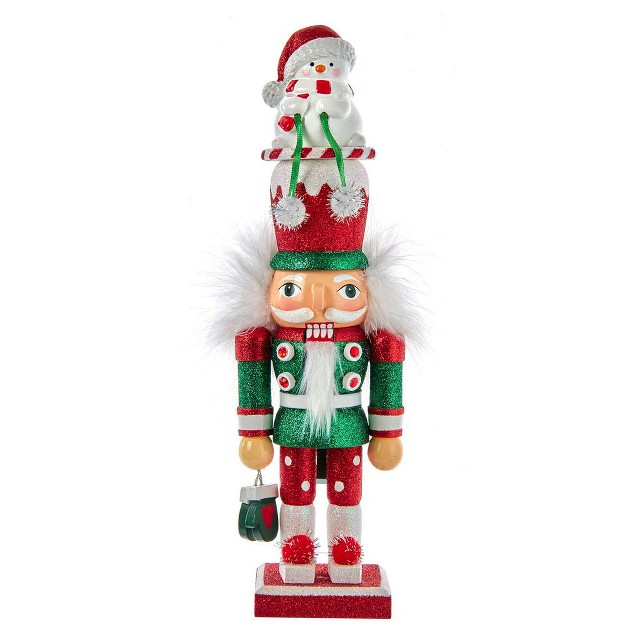 Kurt Adler 12 inch Hollywood Snowman Hat Nutcracker