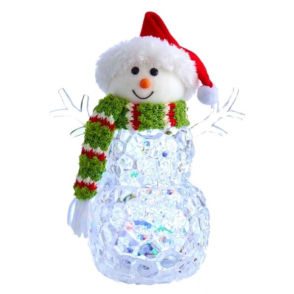 Kurt Adler 9.45Inch BatteryOperated LightUp Snowman Table Piece