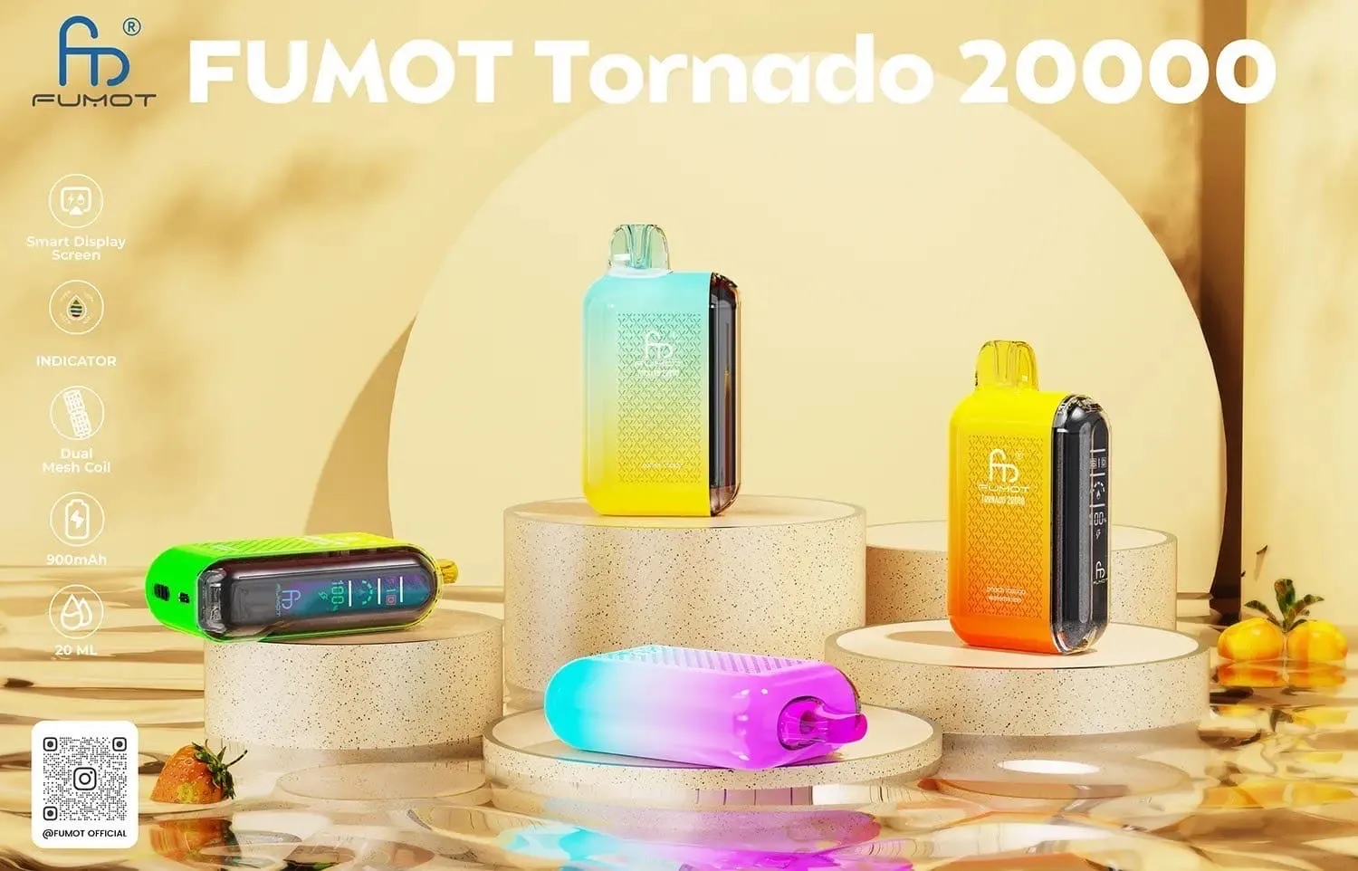 Fumot Tornado 20000 Puffs - Blue Razz