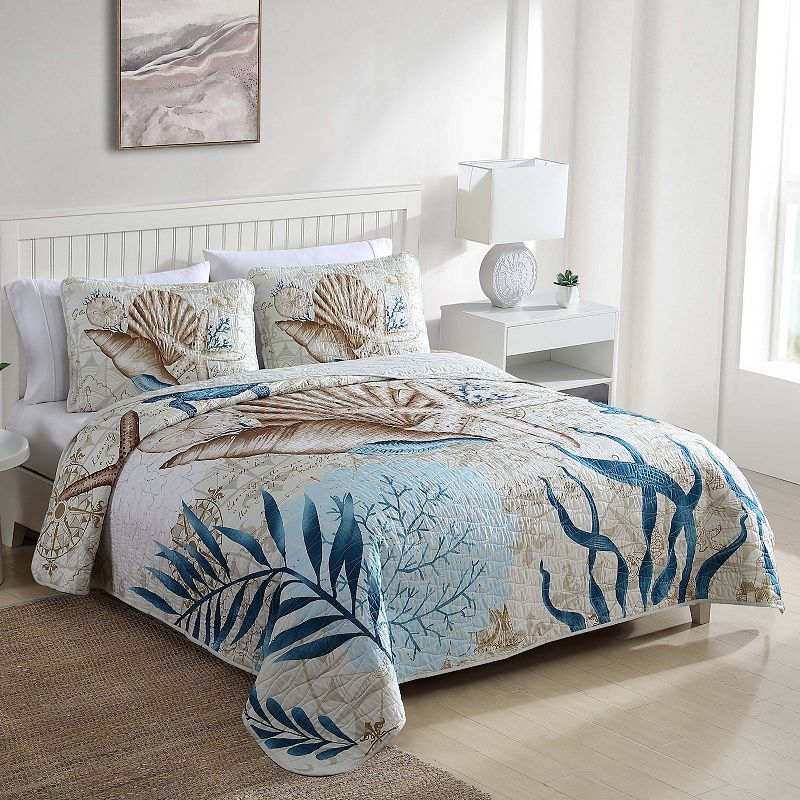 Caribbean Joe 3-Piece Coastal Quilt Set