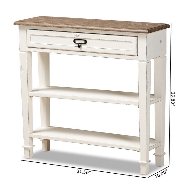 The Gray Barn Mead Grove French Accent White Console Table