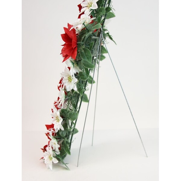 Memorial Christmas Poinsettia Memorial Cross