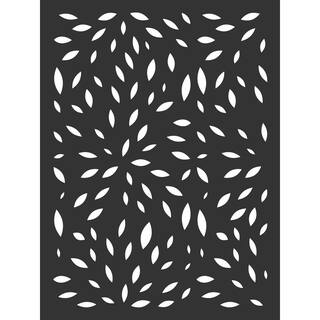 OUTDECO 4 ft. x 3 ft. Black Wildflower Hardwood Composite Decorative Wall Decor and Privacy Panel USADWPT2-BL