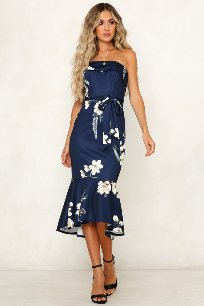 Heart In Hudson Midi Dress Navy