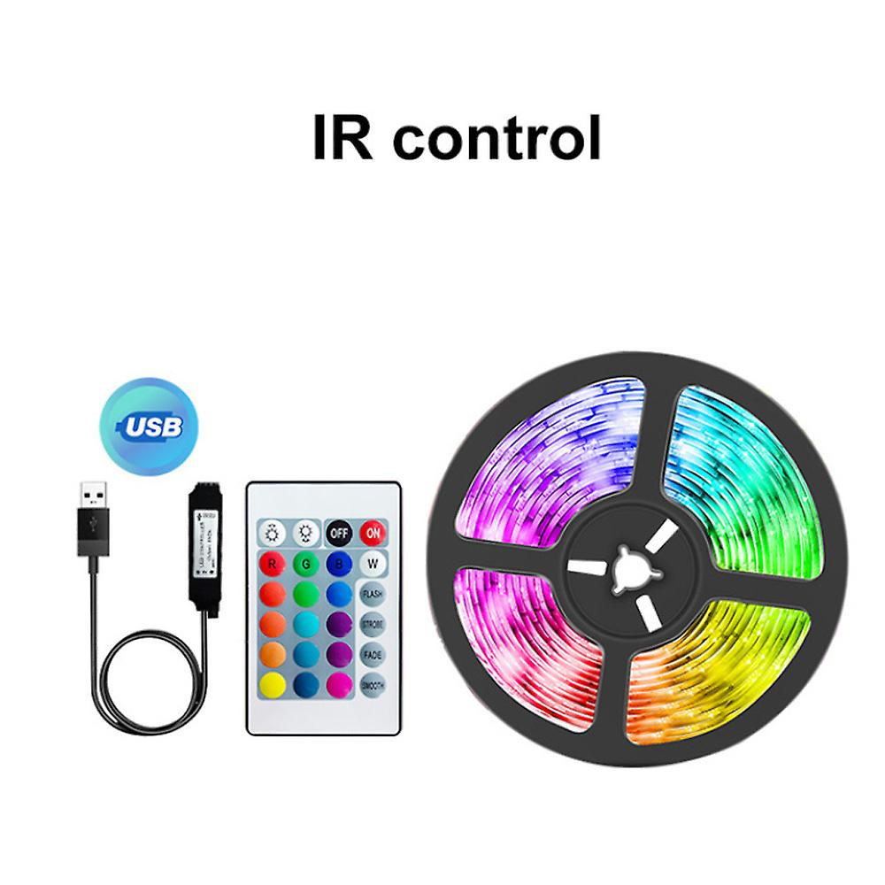 Bluetooth Usb Led Strip Light Rgb 5050 Ws2812b Infrared Remote Control Flexible Diode Lamp Tape 5v 16 Color Tv Desktop Backlight