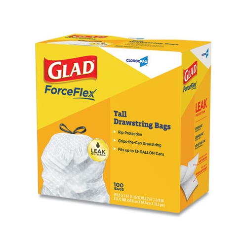 Glad Tall Kitchen Drawstring Trash Bags  CLO78526