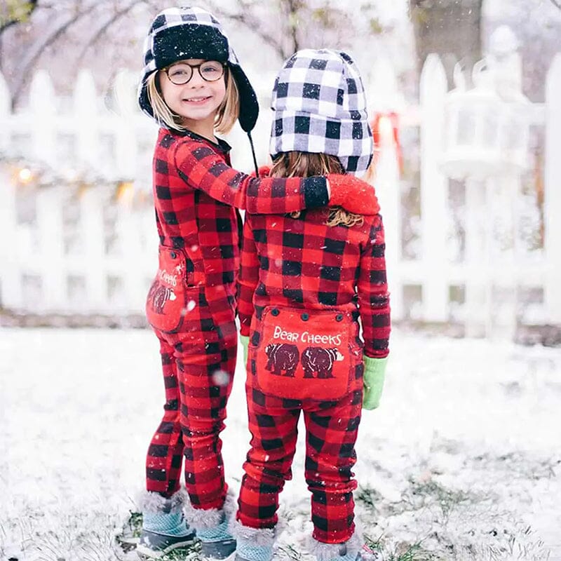 Plaid Home Pajamas Onesuit