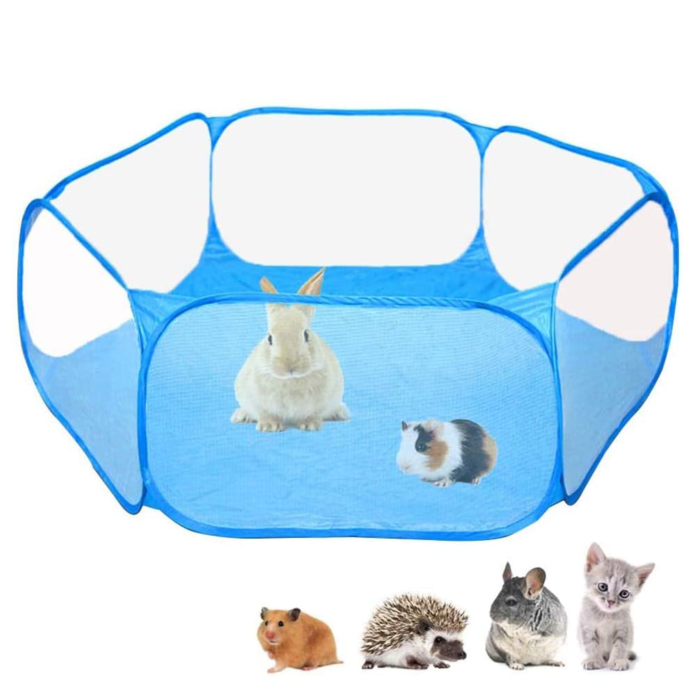 Portable Yard Fence Small Animals CandC Cage Tent Breathable Transparent Pet Playpen