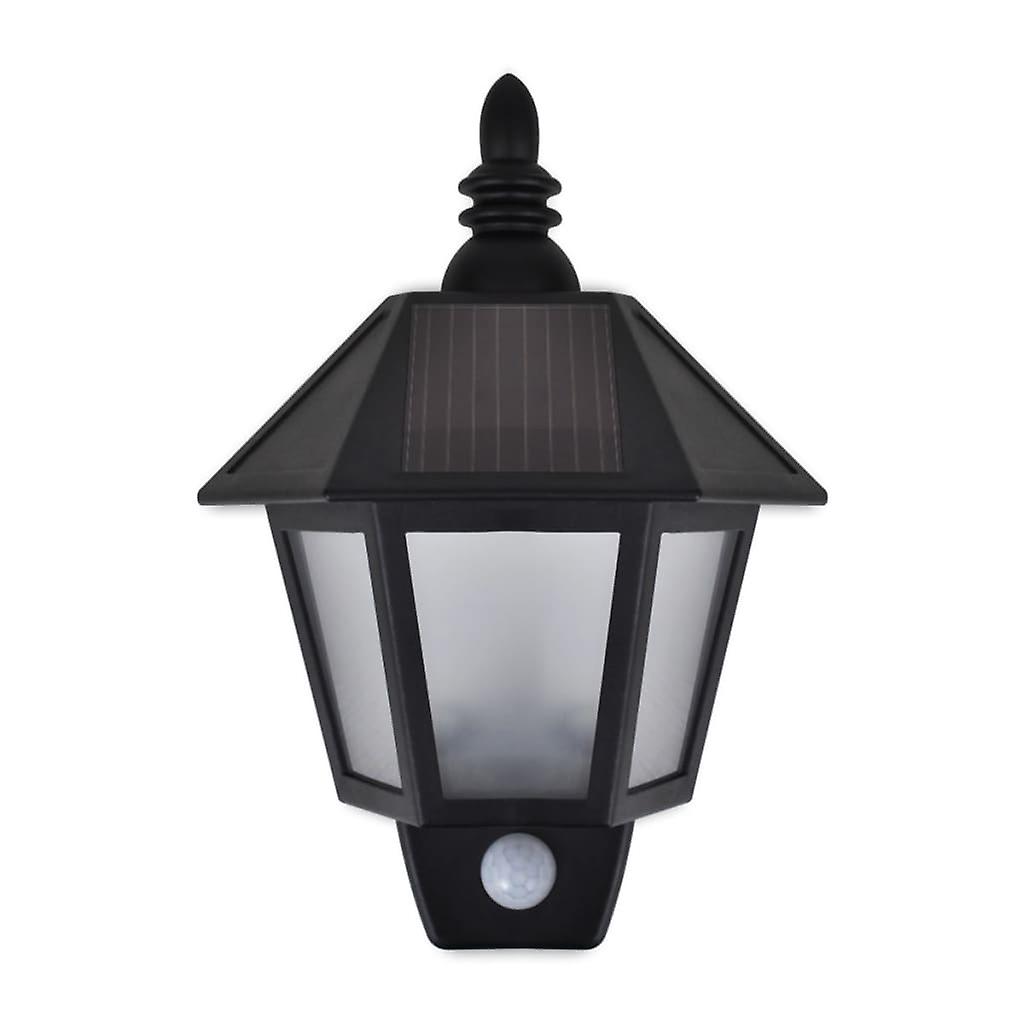 Vidaxl Solar Wall Lamps 2 Pcs With Motion Sensor Black