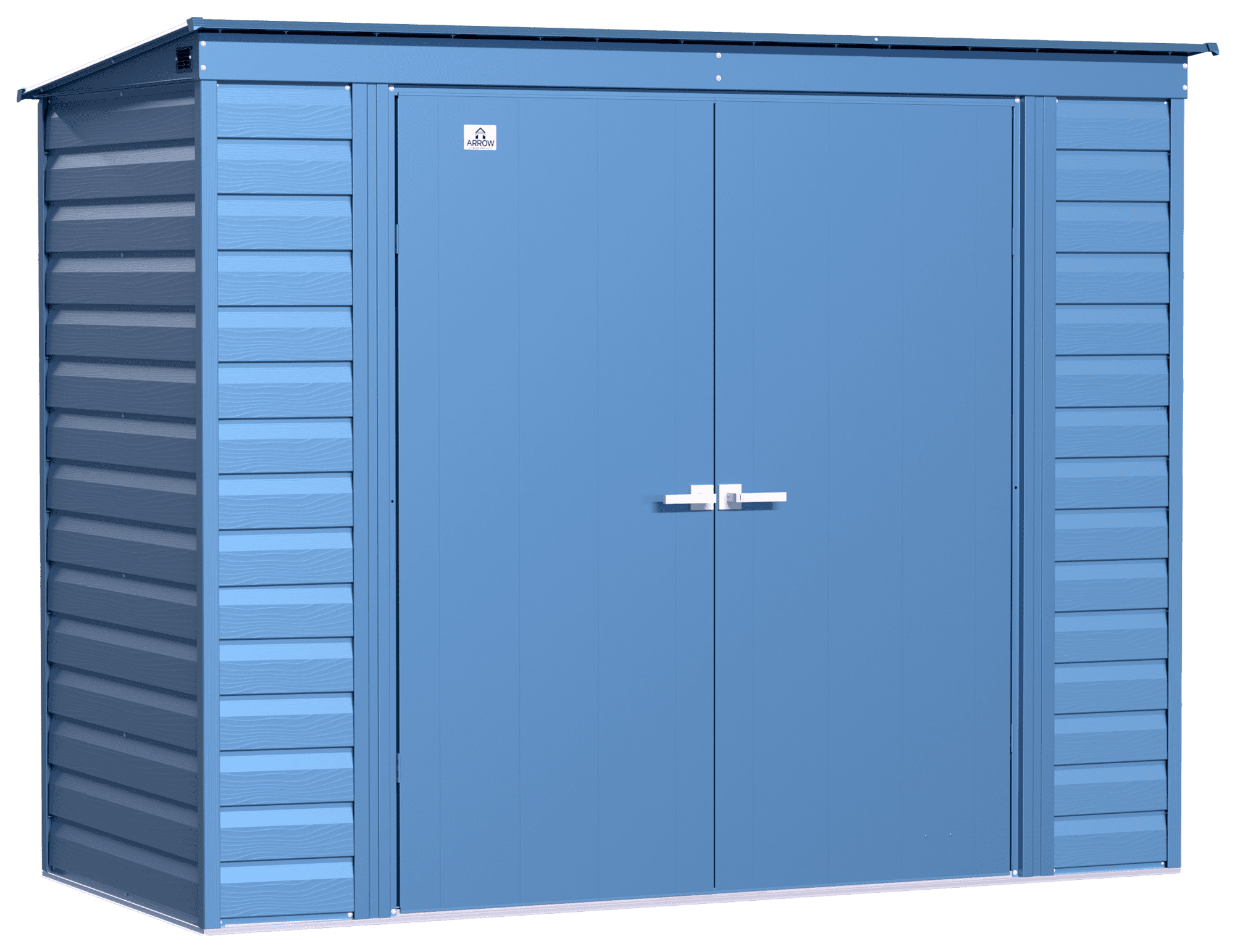 Arrow Select Steel Storage Shed, 8x4, Blue Grey