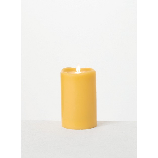 Wave Top Smooth Led Pillar Candle