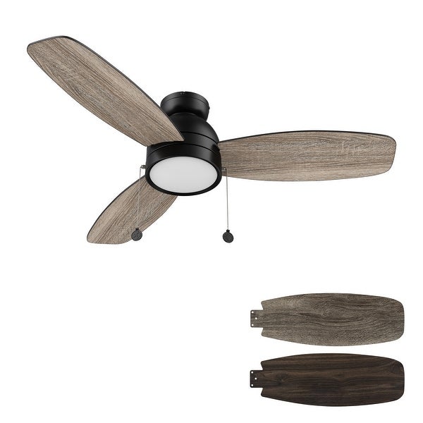 Reed 48-inch Indoor Ceiling Fan with Pull Chain，Dimmable LED Light Kit and Reversible DC motors. - N/A Shopping - The Best Deals on Ceiling Fans | 41655179