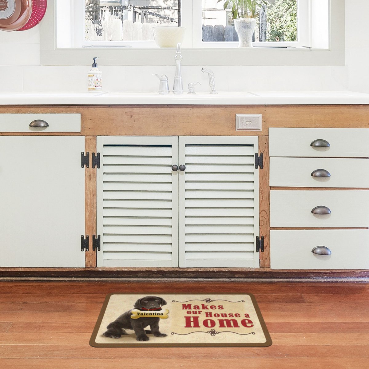 Bungalow Flooring Makes Our House A Home Black Lab Personalized Floor Mat