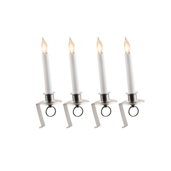 Set of 4 Cambridge Bracket Christmas Candle Lamps with Sensor 12