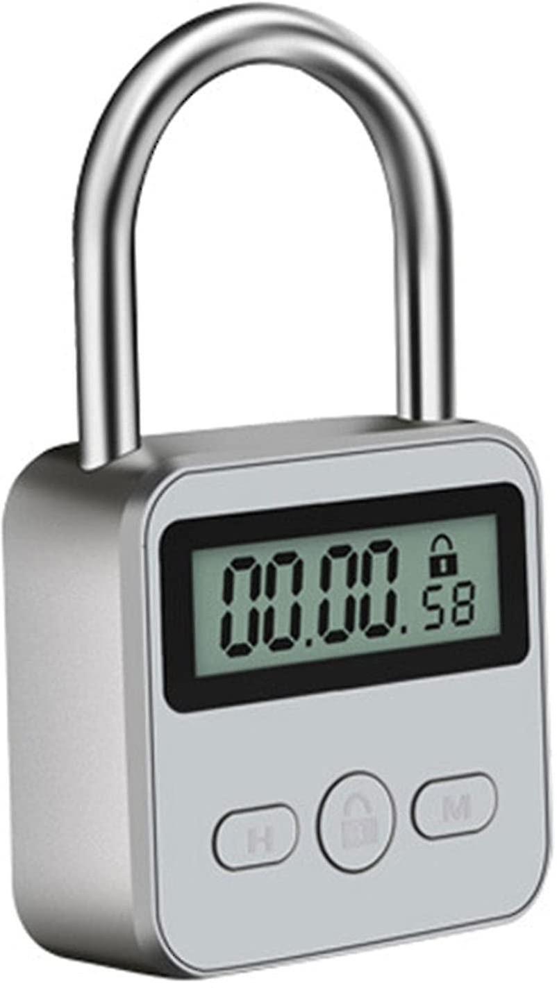 Smart Time Lock， 99 Hours Max Timing Lock With Lcd Display Multifunction Travel Electronic Timer