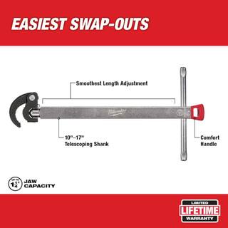 MW Close Quarters Tubing Cutter Set with 1.25 in. Basin Wrench (4-Piece) 48-22-4263-48-22-7001